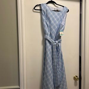 Anne Klein Blue & White Gingham Dress